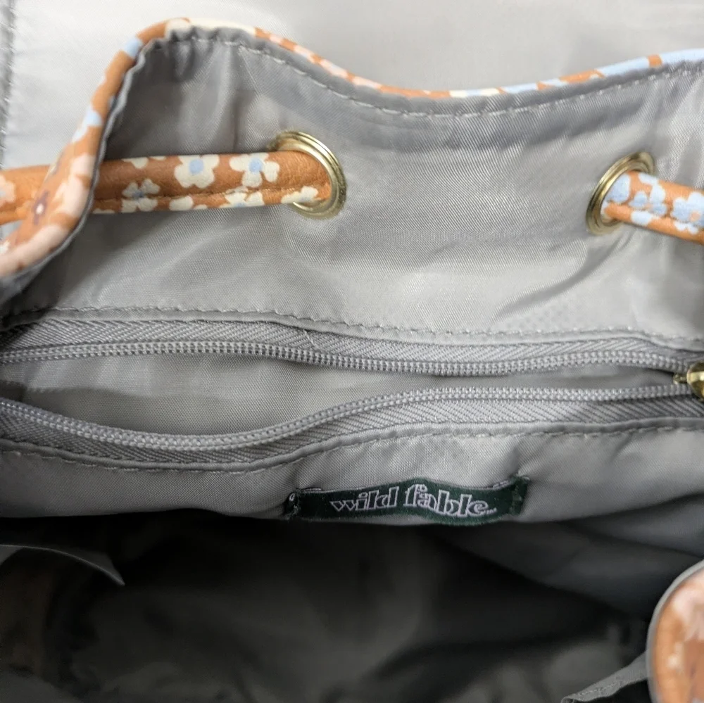 Wild Fable Floral Backpack in Brown and Blue